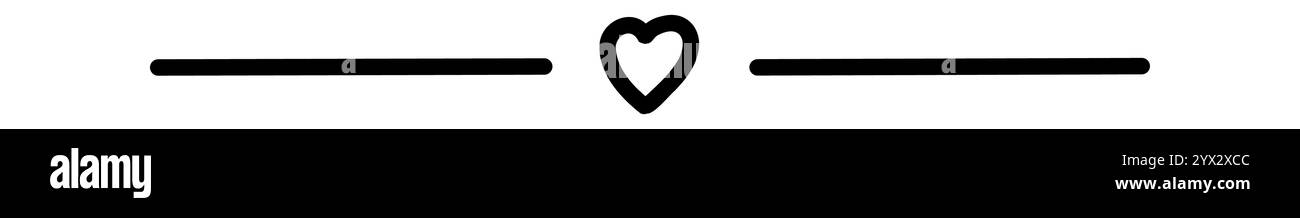 Icône de ligne fine du séparateur de texte. Kit de collecte D'ELEMENTS de bordure D'enseigne de contour. Illustration vectorielle de décoration de page Illustration de Vecteur