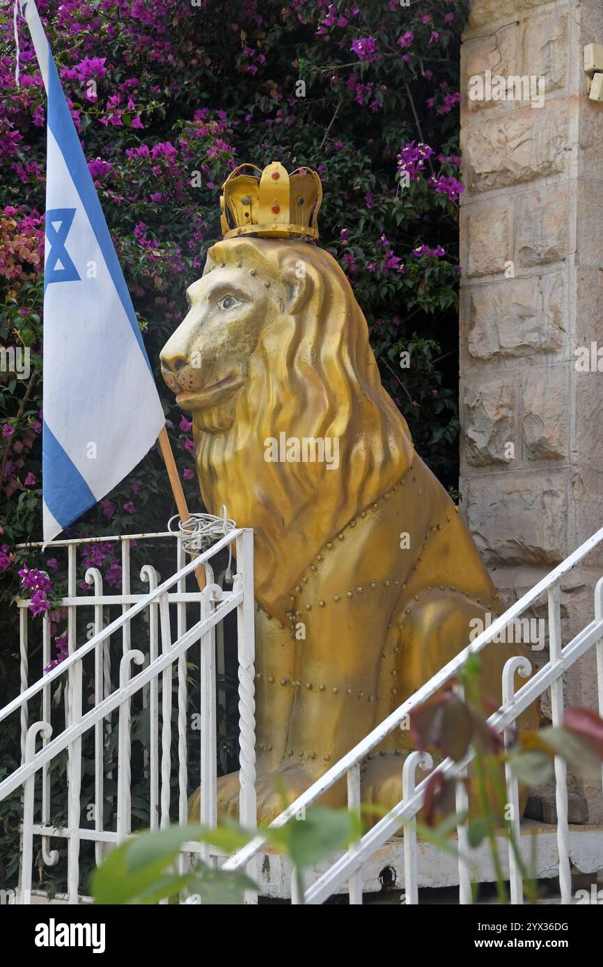 Lion à Jérusalem, Israël Banque D'Images