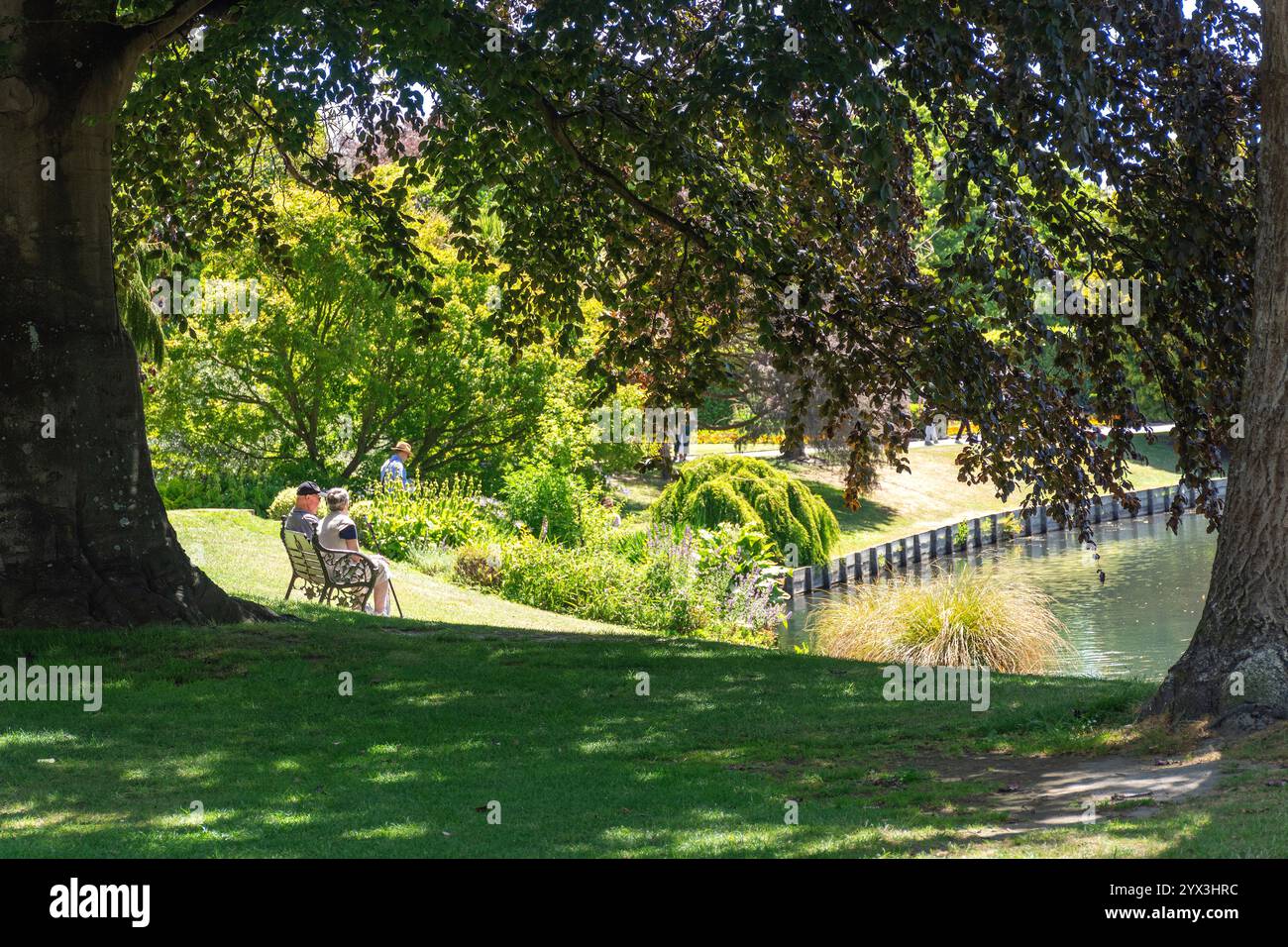 River Avon, Mona Vale Garden Park, Riccarton, Christchurch (Ōtautahi), Canterbury, Nouvelle-Zélande Banque D'Images