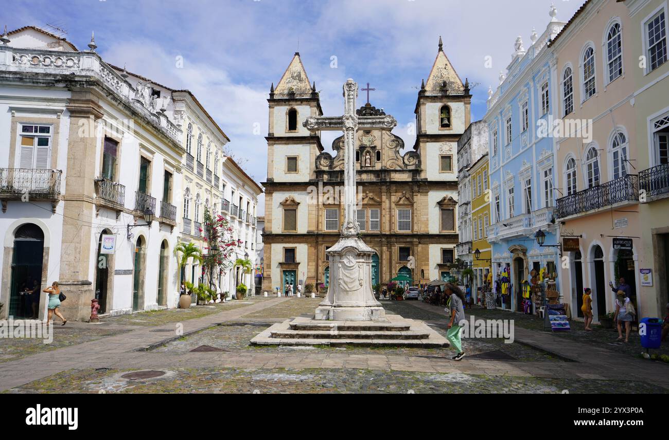 SALVADOR DE BAHIA, BRÉSIL - 15 OCTOBRE 2024 : Pelourinho centre historique de Salvador de Bahia, Brésil Banque D'Images