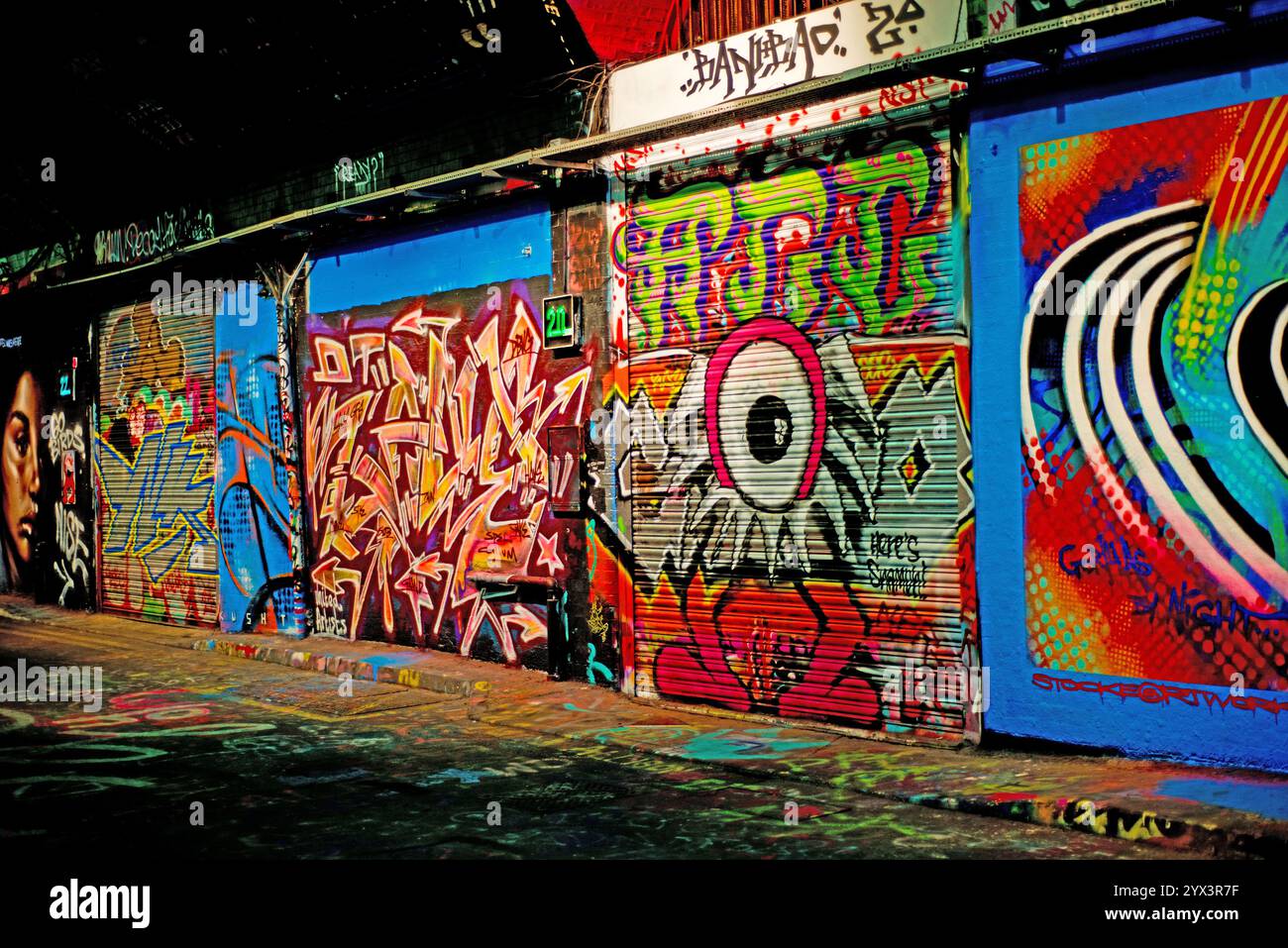 Street art autorisé, Leake St, Waterloo, Londres, Angleterre Banque D'Images