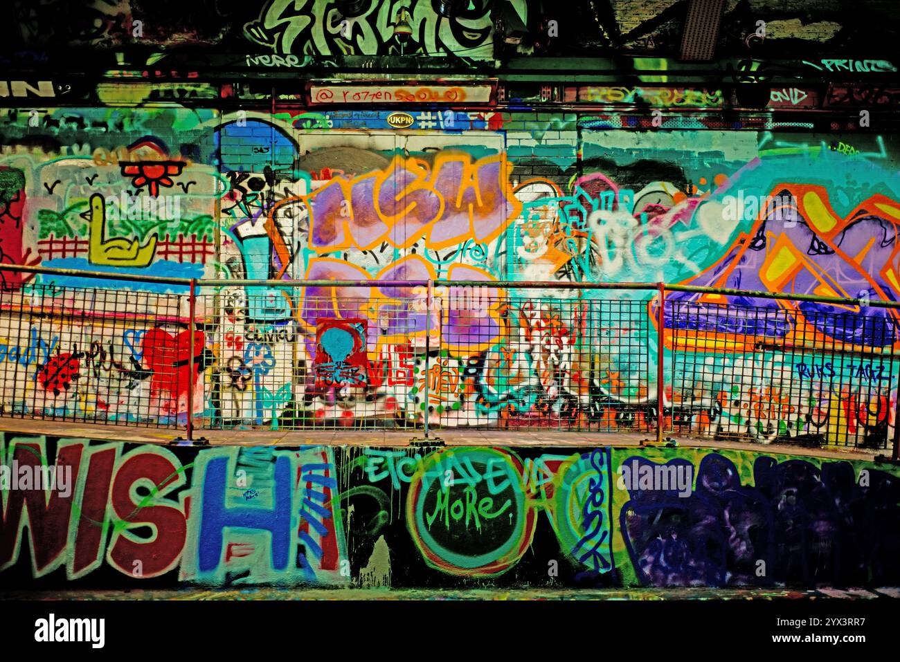 Street Art, Leake St Arches, Waterloo, Londres, Angleterre Banque D'Images