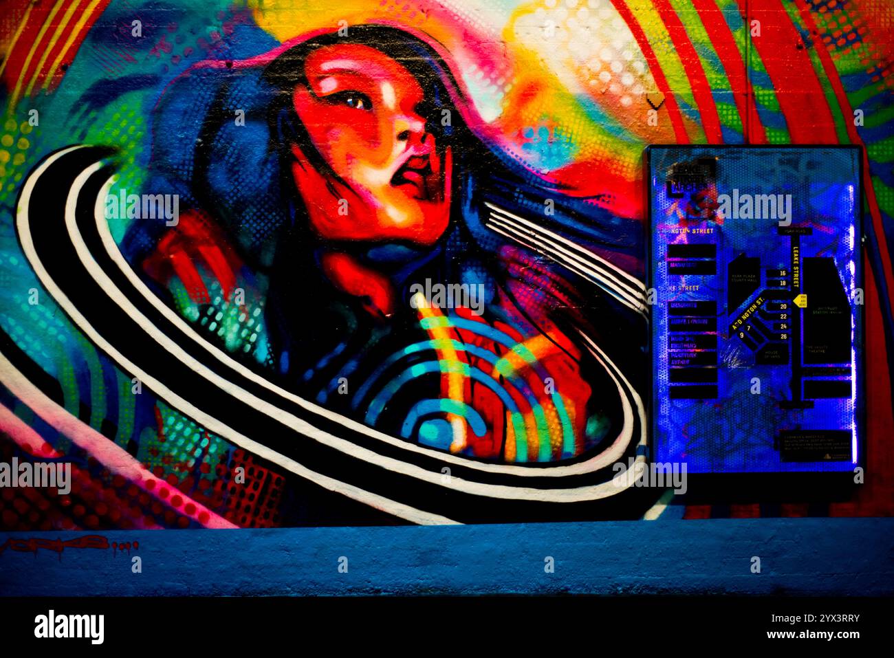 Street Art, Leake St Arches, Waterloo, Londres, Angleterre Banque D'Images