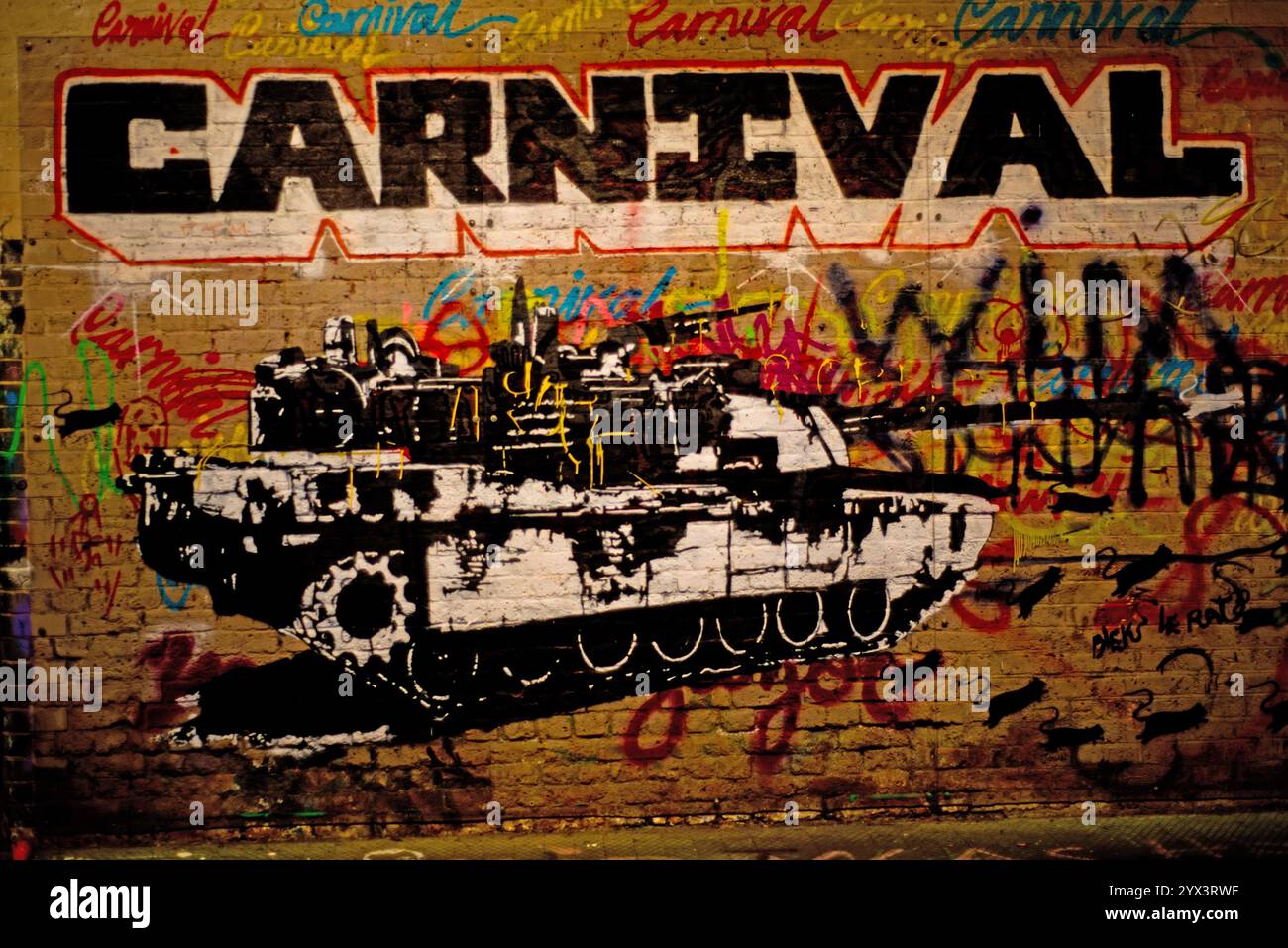 Street Art, Leake St Arches, Waterloo, Londres, Angleterre Banque D'Images