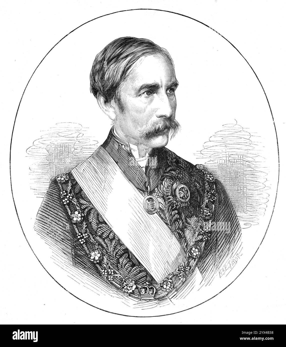 Sir Bartle Frere, K.C.B., G.C.S.I., 1872. La gravure est tirée d'une photographie de John Watkins. Ce distingué fonctionnaire, qui a été gouverneur pendant cinq ans de la présidence de Bombay, se rend maintenant à Zanzibar pour une mission spéciale du gouvernement britannique, pour négocier la suppression de la traite des esclaves en Afrique de l'est. Il est un ami personnel de Dr Livingstone et un membre éminent de la Royal Geographical Society... [il] a fait ses études à la King Edward VI's Grammar School, à Bath, et au civil Service Training College de la Compagnie des Indes orientales, à Haileybury... en 1812, lorsque Sir George Arthur est devenu Go Banque D'Images