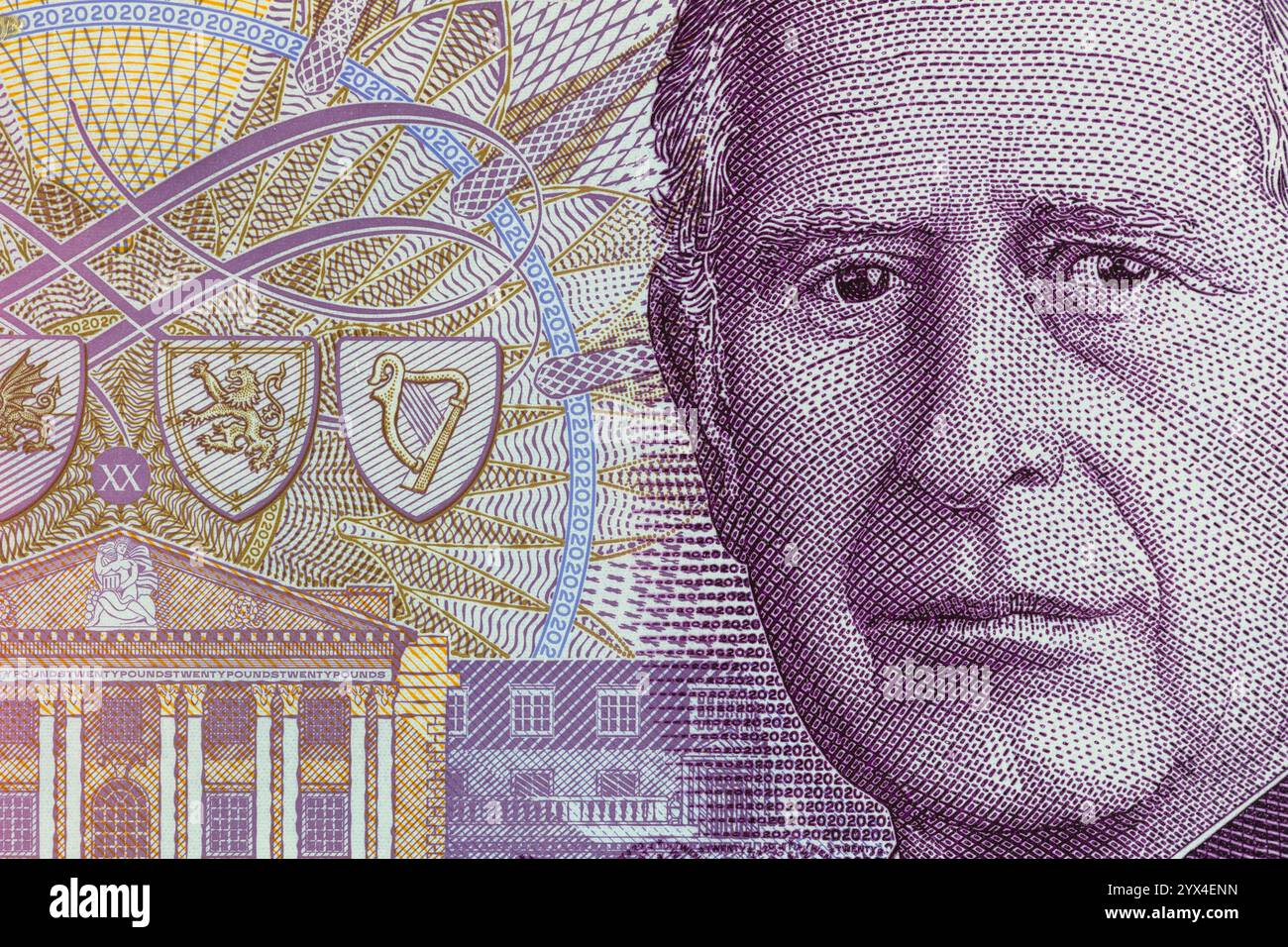Banque d'Angleterre nouveau billet de banque de cinq livres en polymère mettant en vedette le roi Charles. Banque D'Images
