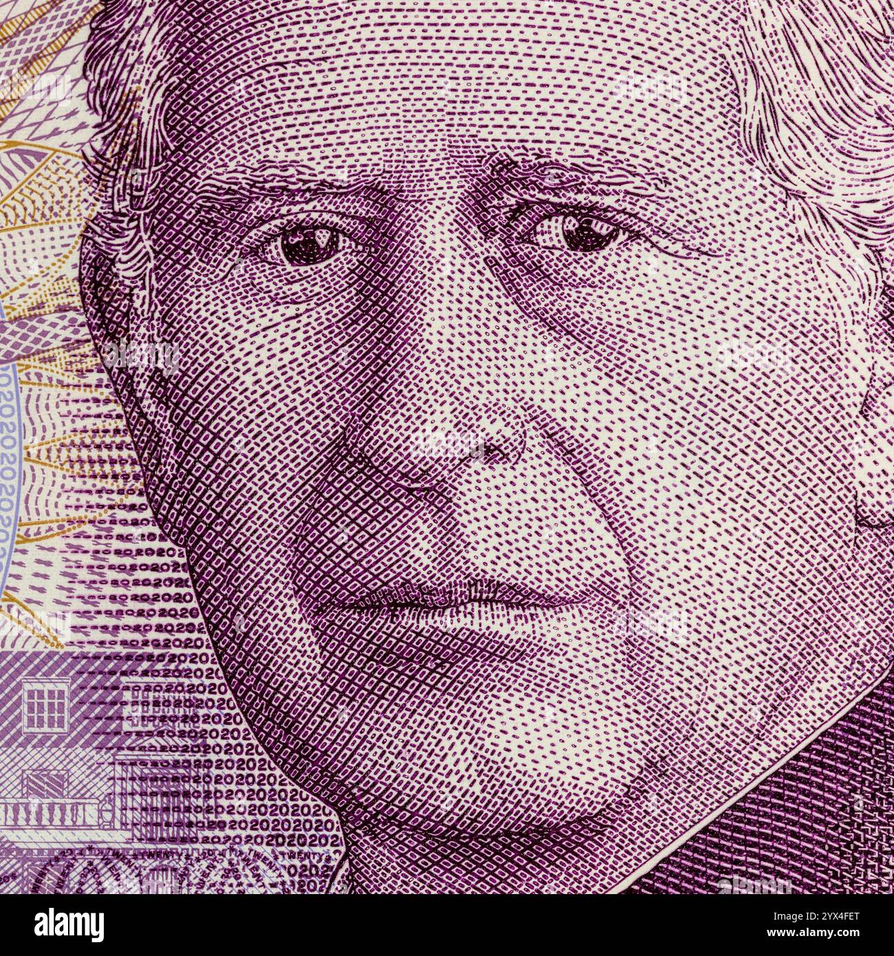 Banque d'Angleterre nouveau billet de banque de cinq livres en polymère mettant en vedette le roi Charles. Banque D'Images