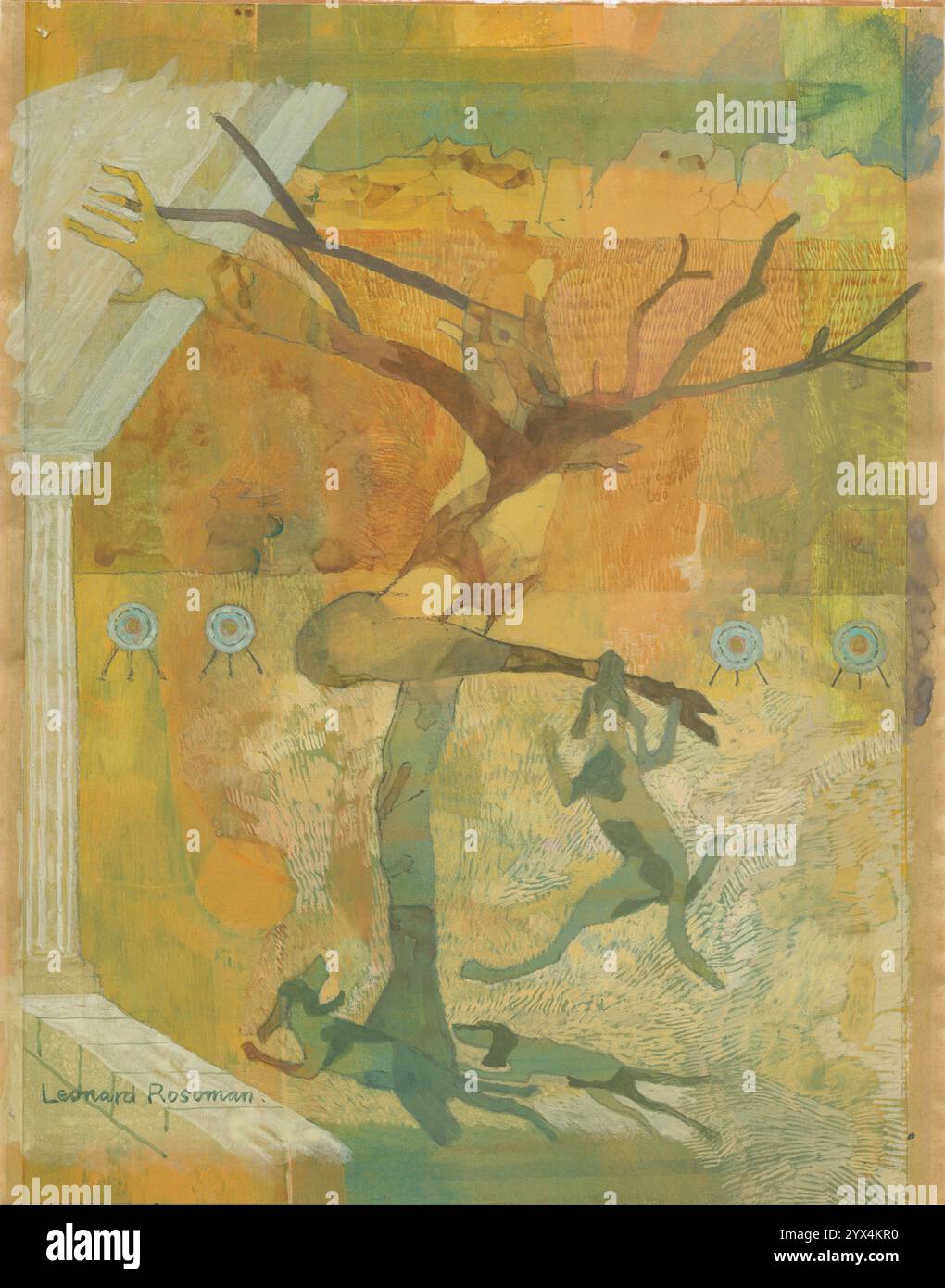 Étude pour 'la mort d'Acteon', c1970. Banque D'Images