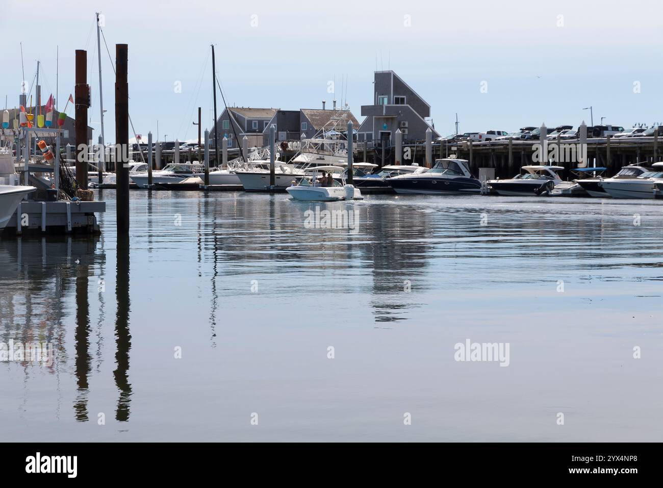 Fisherman's Wharf de MacMillan Wharf à Provincetown, Massachusetts, Cape Cod, États-Unis. Banque D'Images