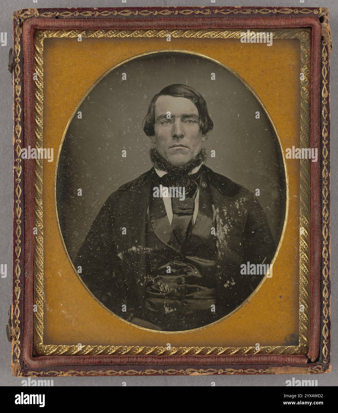 Portrait probable de Thomas Dolby, 1845-1850. Informations supplémentaires : homme assis avec barbe mentonnière. Banque D'Images