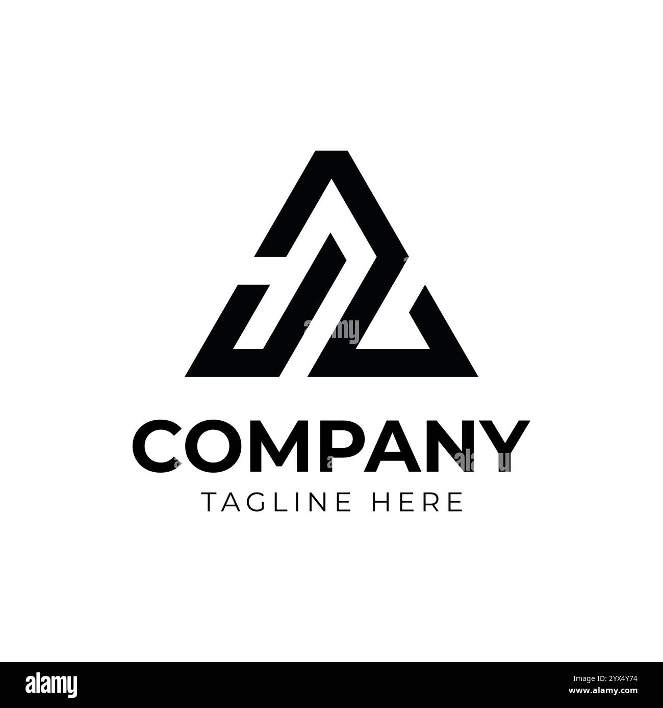 Lettre initiale AZ ou ZA abstrait monogramme logo triangle Illustration de Vecteur
