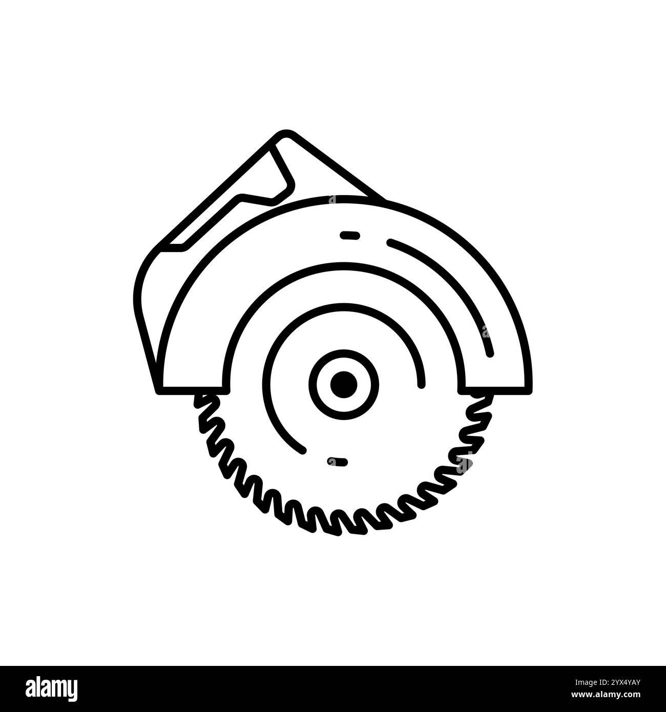 Vecteur d'icône de ligne de scie circulaire Illustration de Vecteur