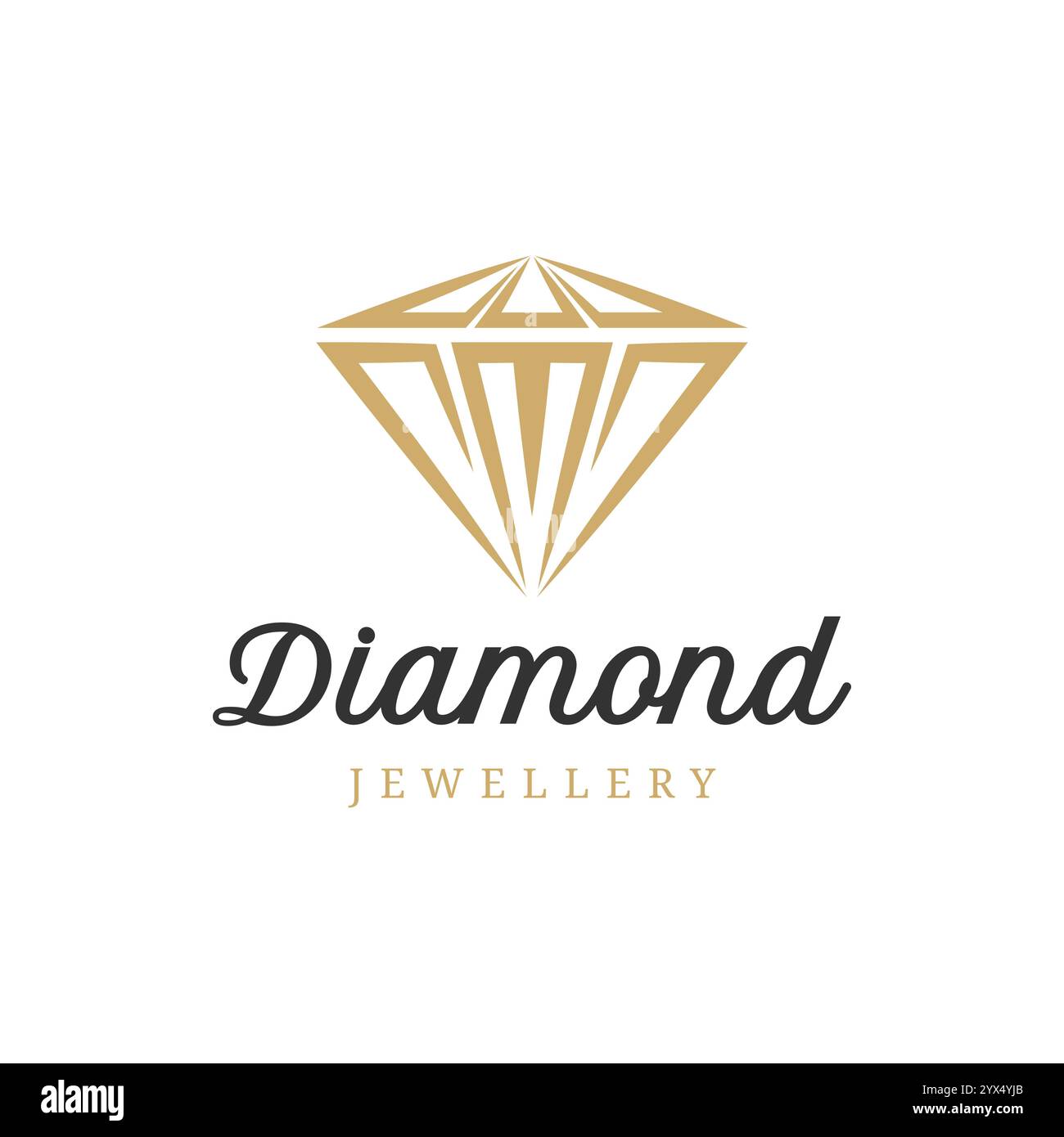 vecteur d'icône de logo de géométrie de bijoux en diamant Illustration de Vecteur