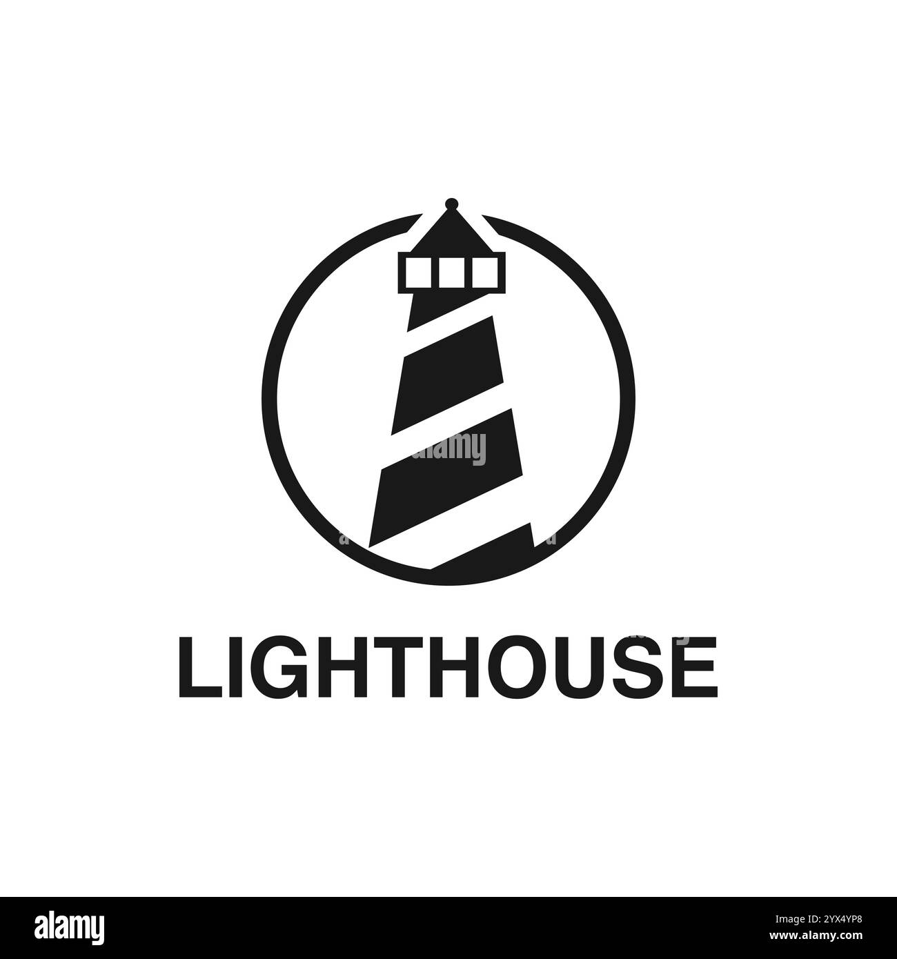 Modèle de logo Lighthouse. Illustration vectorielle. Illustration de Vecteur