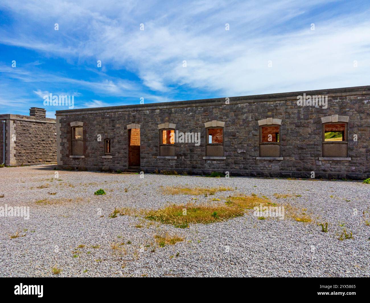 Brean Down Fort une fortification navale victorienne sur le canal de Bristol dans le nord du Somerset sud-ouest de l'Angleterre, construite en 1860 comme un fort de Palmerston. Banque D'Images