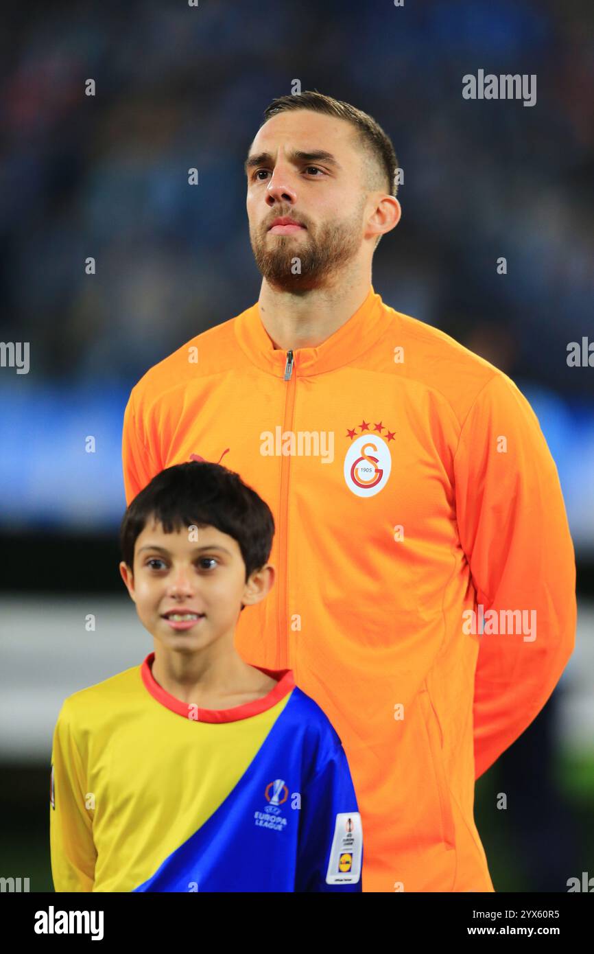 Malmo, Suède. 12 décembre 2024. Berkan Kutlu de Galatasaray vu lors du match de l'UEFA Europa League entre Malmo FF et Galatasaray à Eleda Stadion à Malmoe. Banque D'Images