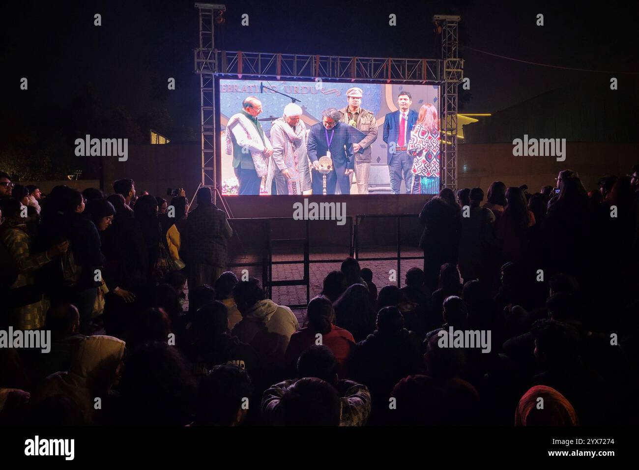 Jashn e Rekhta, le plus grand festival ourdou du monde à Delhi. Crédit photo : Umar Dar Banque D'Images