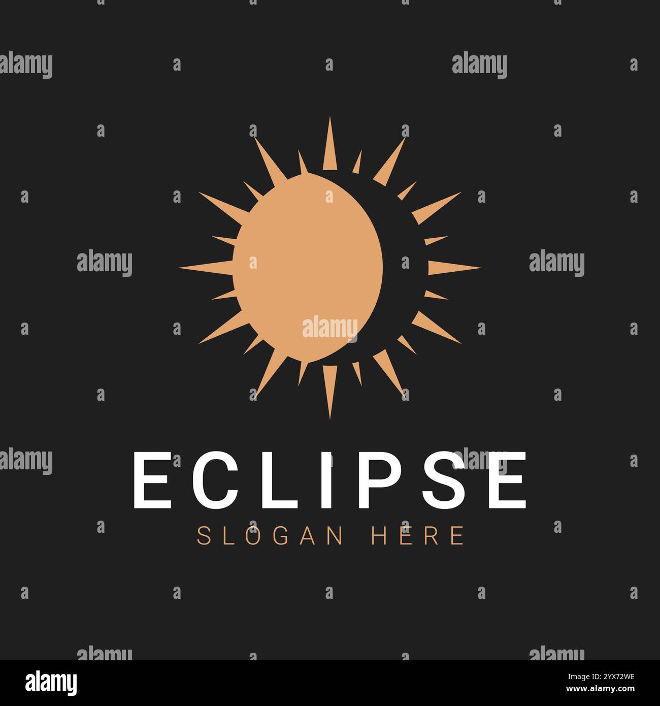 inspiration de conception de modèle de logo eclipse Illustration de Vecteur