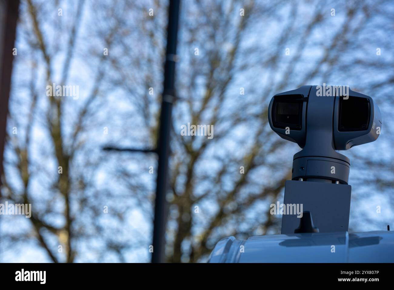 Brentwood Essex 14th Dec 2024 répression du crime de Noël par la police d'Essex en utilisant des fourgonnettes de reconnaissance faciale en direct (LFR) sur la rue High, Brentwood Essex crédit : Ian Davidson / Alamy Live News Banque D'Images