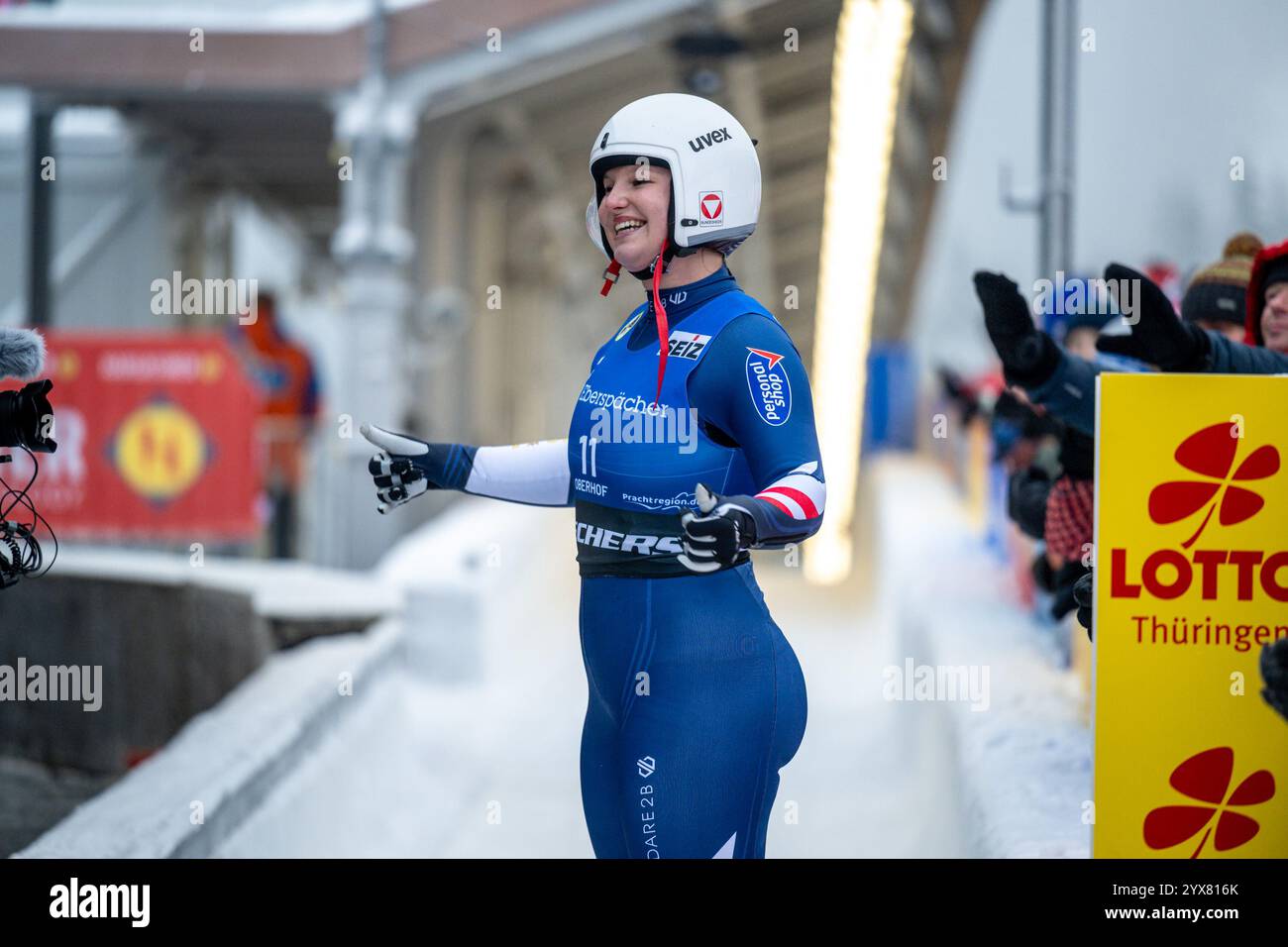 Schwarz, Dorothea (AUT) GER, Thueringen, 3. Eberspaecher Rodel Weltcup 2024/2025, Eberspaecher Team-Staffel Weltcup Presendet by BMW, Oberhof, Doppel der Maenner und Frauen, Einzel der Frauen, 13.12.24-15.12.24, Samstag, 14.11.2024, 9,30 Uhr Foto : Eibner-Pressefoto/Martin Herbst Banque D'Images