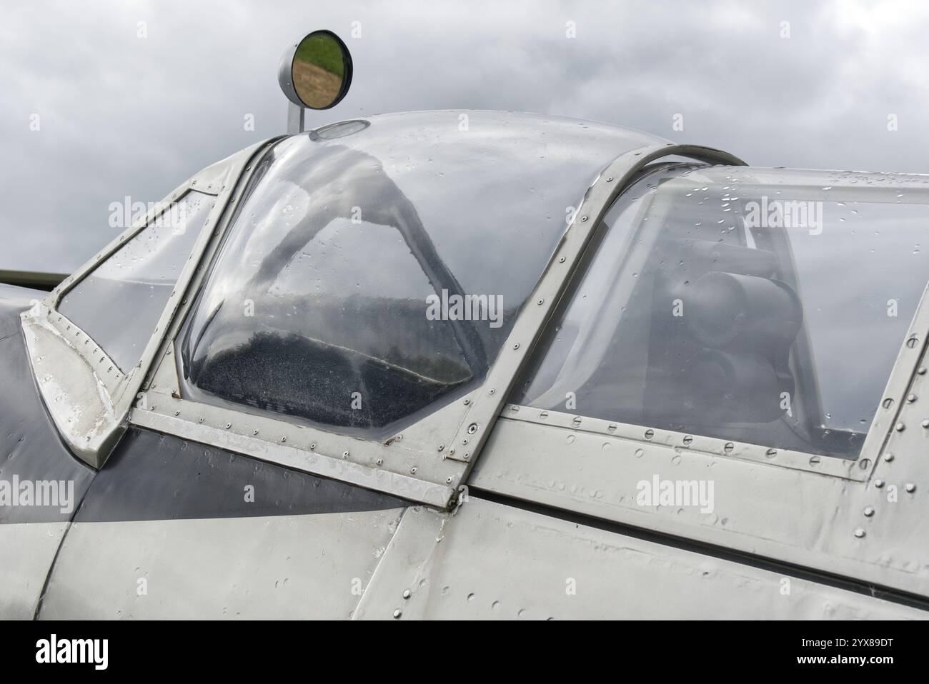 Toit de cockpit d'avion Supermarine Spitfire. Banque D'Images