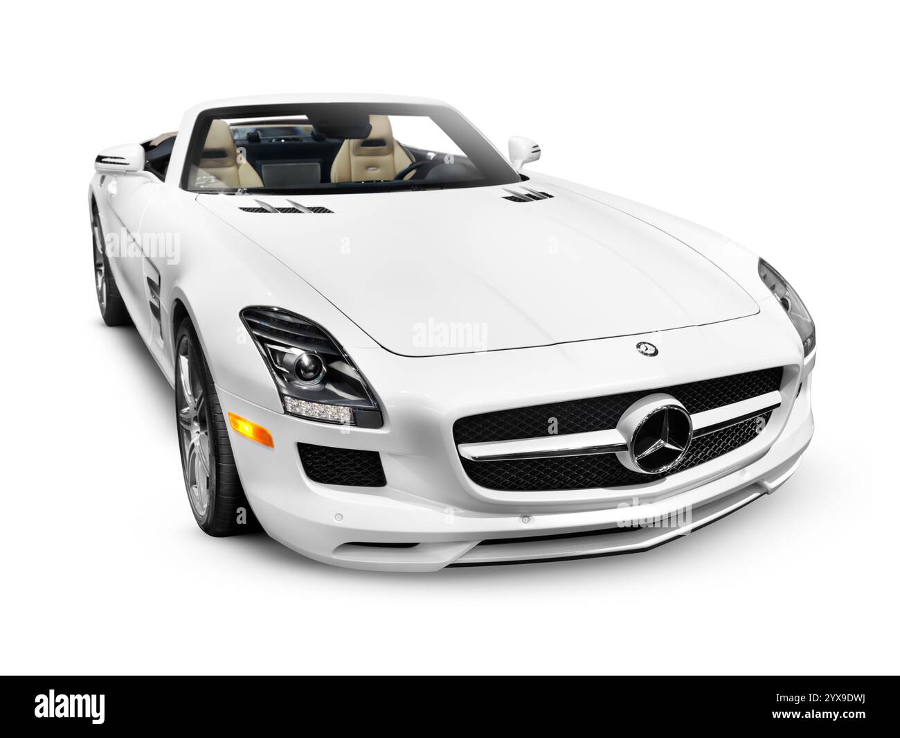Voiture De Luxe Mercedes Benz Blanche C350E Photo stock éditorial