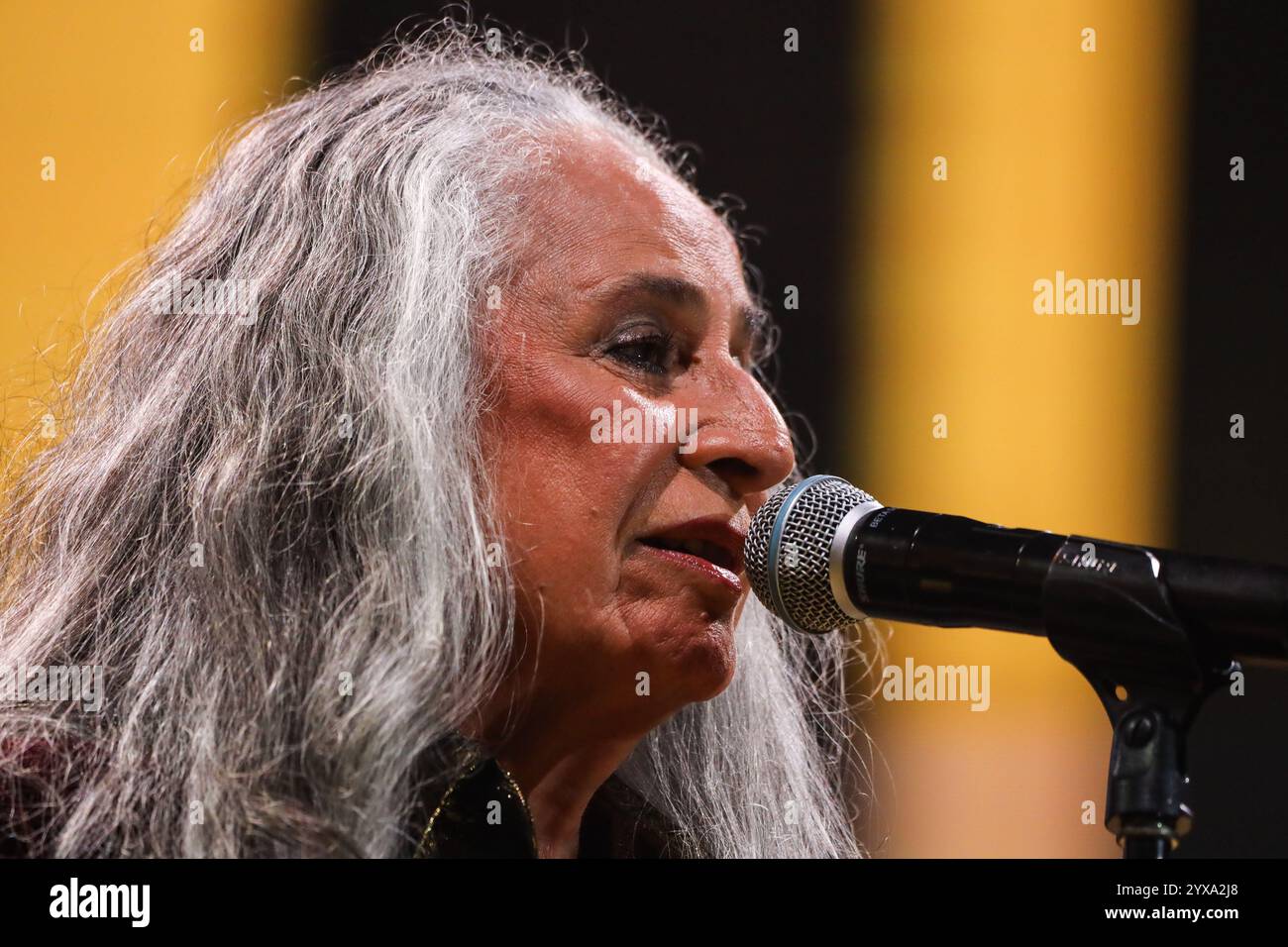 Sao Paulo, Brésil. 14 décembre 2024. Les chanteurs et frères et sœurs brésiliens Caetano Veloso et Maria Bethânia se produisent au concert de leur tournée à Allianz Parque, région ouest de São Paulo, Brésil ce samedi, 12/14/2024 crédit : Brazil photo Press/Alamy Live News Banque D'Images