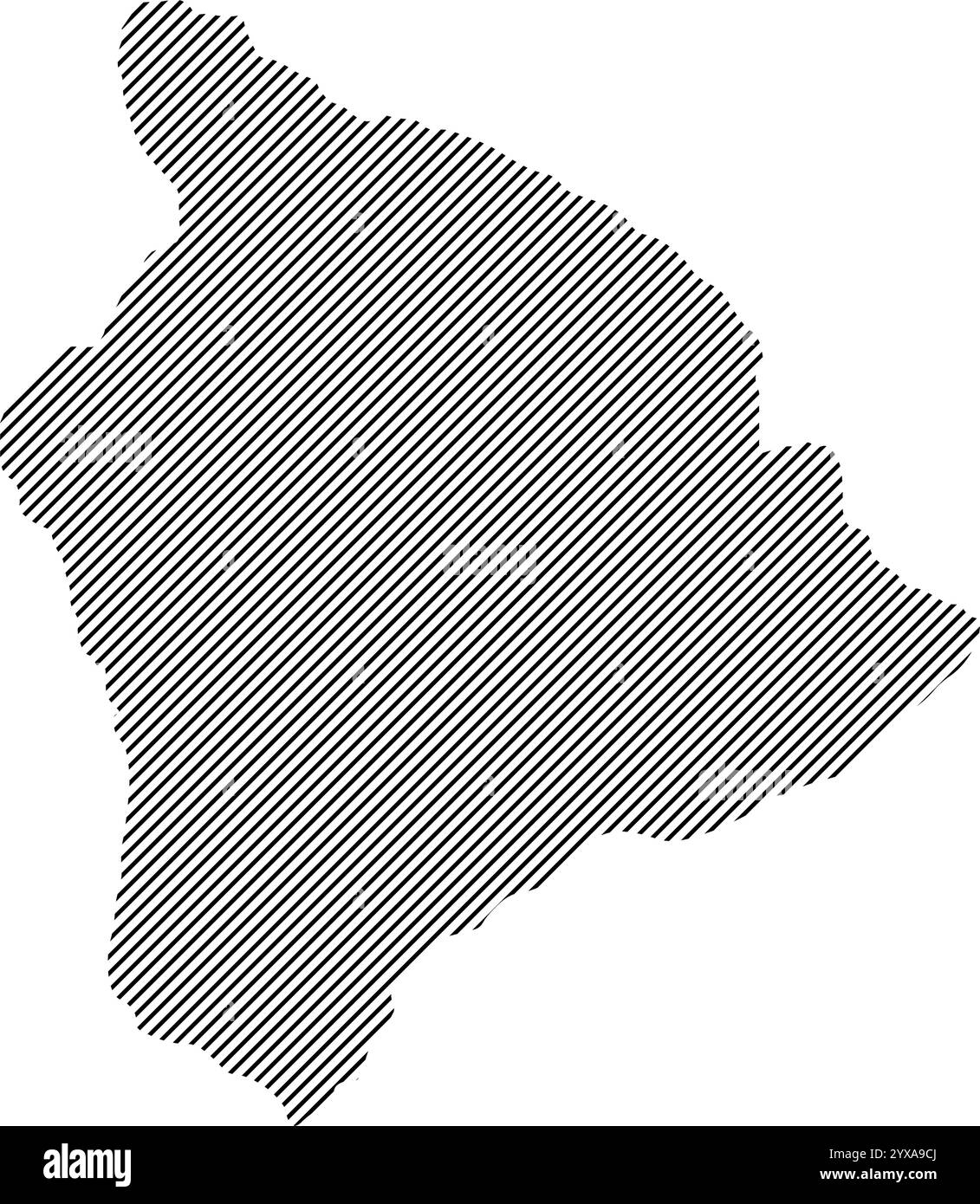 Conception d'illustration d'icône de carte de l'île d'Hawaï Illustration de Vecteur