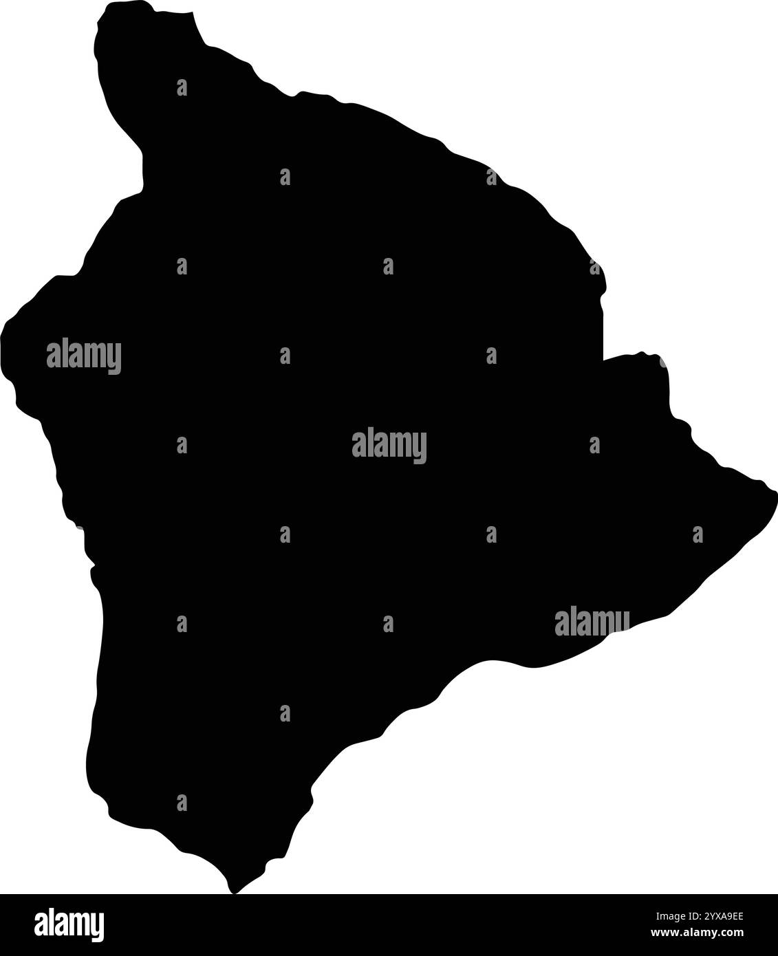 Conception d'illustration d'icône de carte de l'île d'Hawaï Illustration de Vecteur