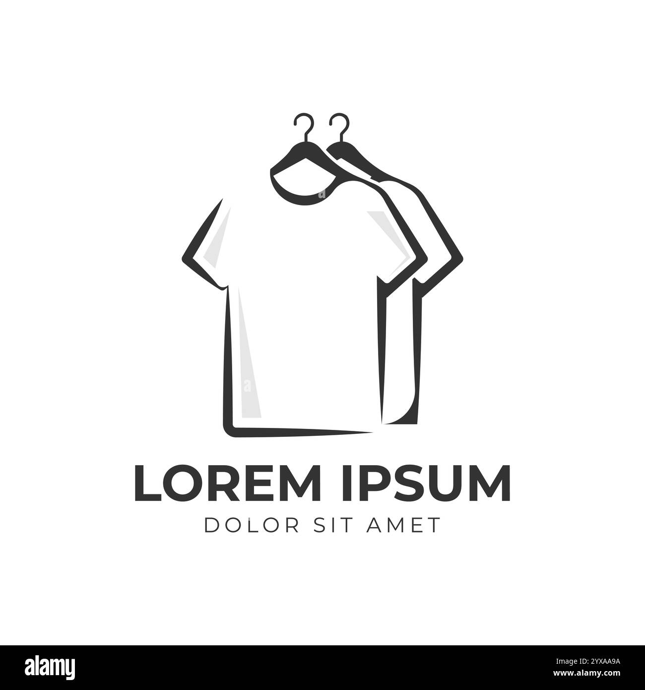 vecteur de logo pour l'entreprise de t-shirt de vêtements Illustration de Vecteur