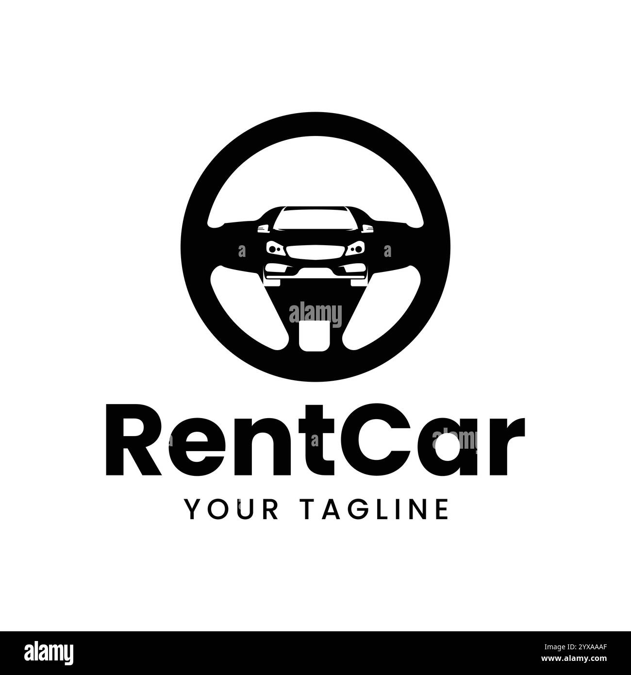 Logo vectoriel pour une société de location de voitures Illustration de Vecteur