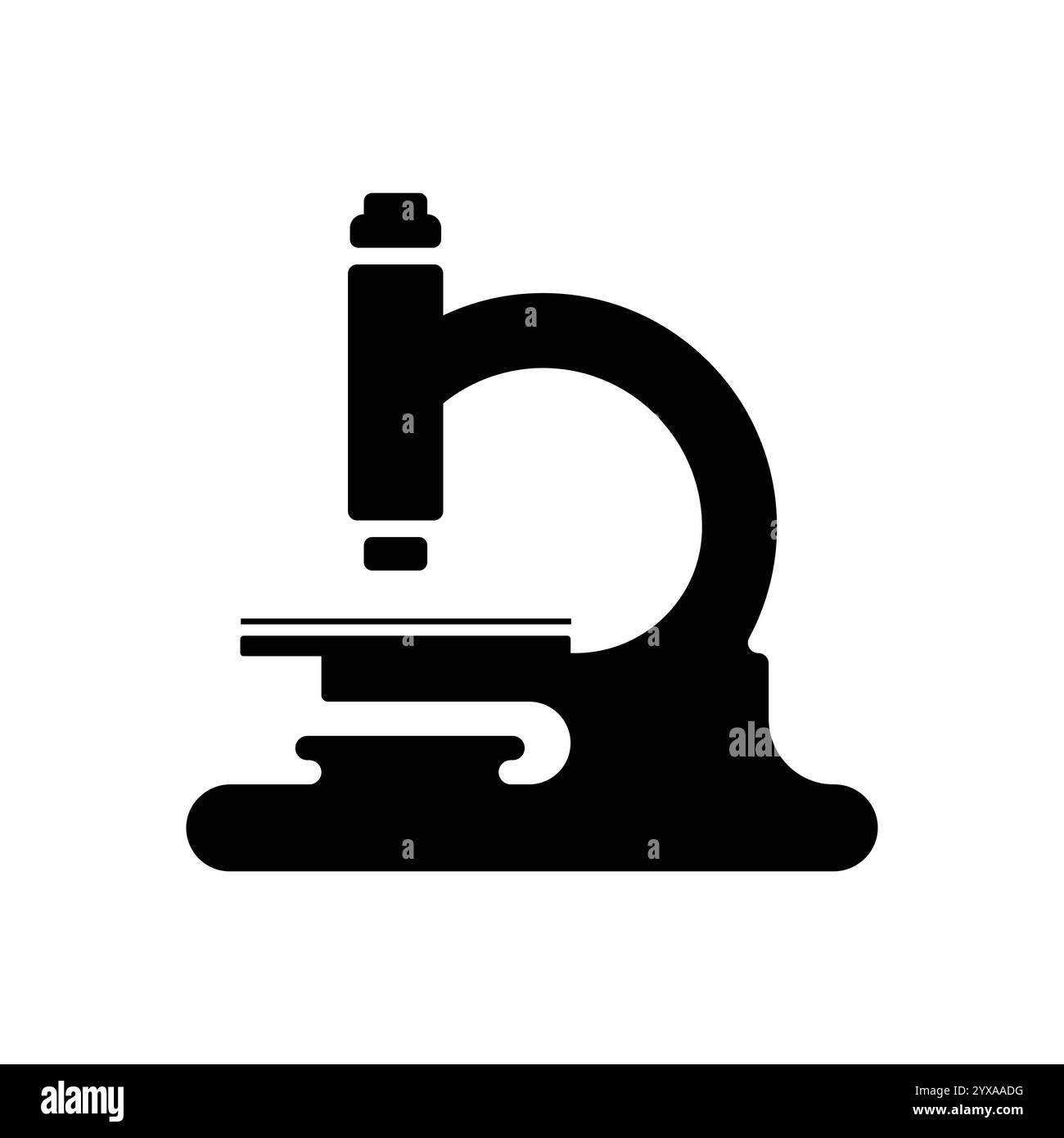 icône du microscope sur fond blanc Illustration de Vecteur