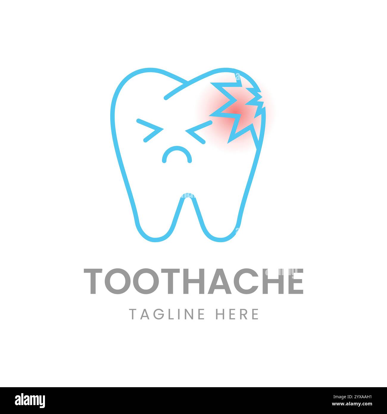 Vecteur de modèle de conception de logo d'icône de mèche-dents Illustration de Vecteur