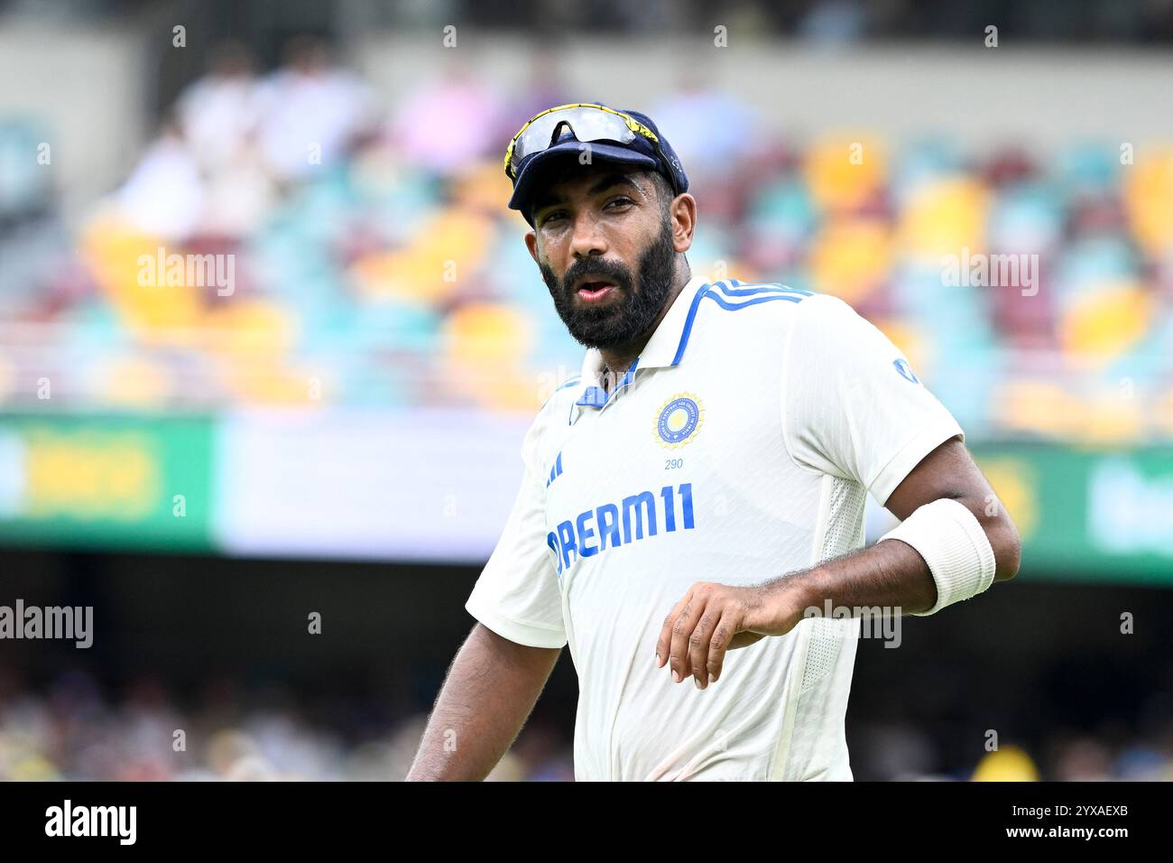 Le Gabba, Brisbane, Australie. 15 décembre 2024. International test Cricket, Australie contre Inde 3e jour de test 2 ; Jasprit Bumrah of India crédit : action plus Sports/Alamy Live News Banque D'Images