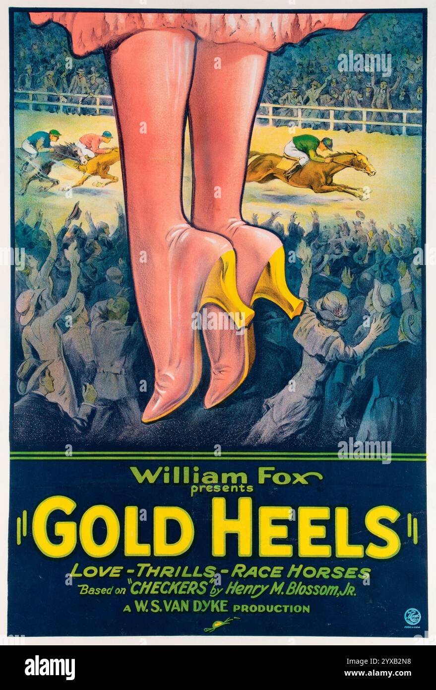 Talons d'or - affiche de film ancien (William Fox, 1924) amour - Thrills - chevaux de course - production de W.S. Van Dyke Banque D'Images