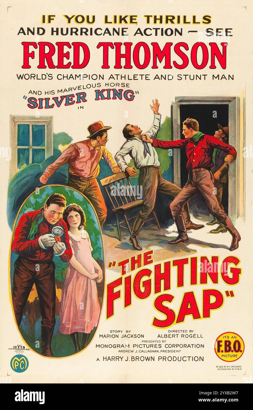 The Fighting SAP (FBO, 1924) Fred Thomson - Silver King - affiche de film occidental Banque D'Images