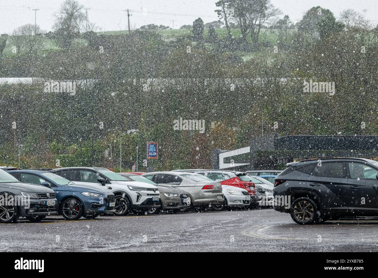Fortes chutes de neige à Skibbereen, West Cork, Irlande. Banque D'Images