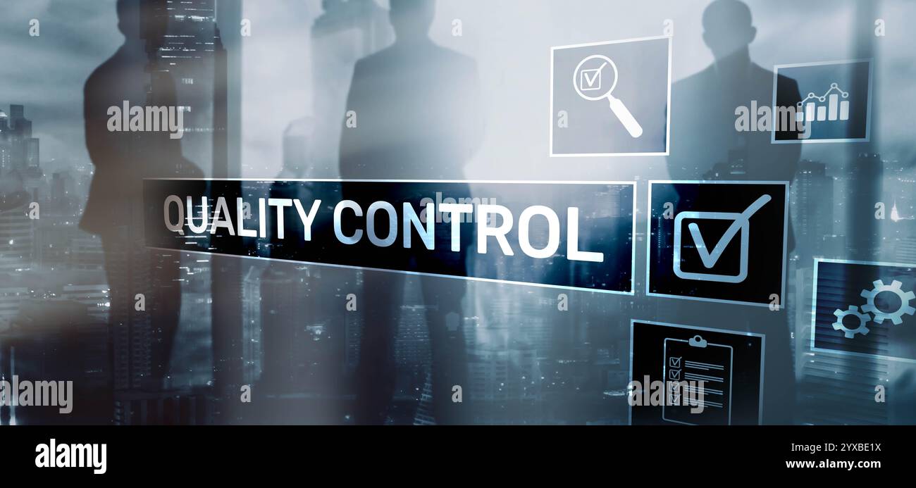 Contrôle de la qualité des processus commerciaux et technologiques. Nouveau contrôle de la qualité 2025 Banque D'Images