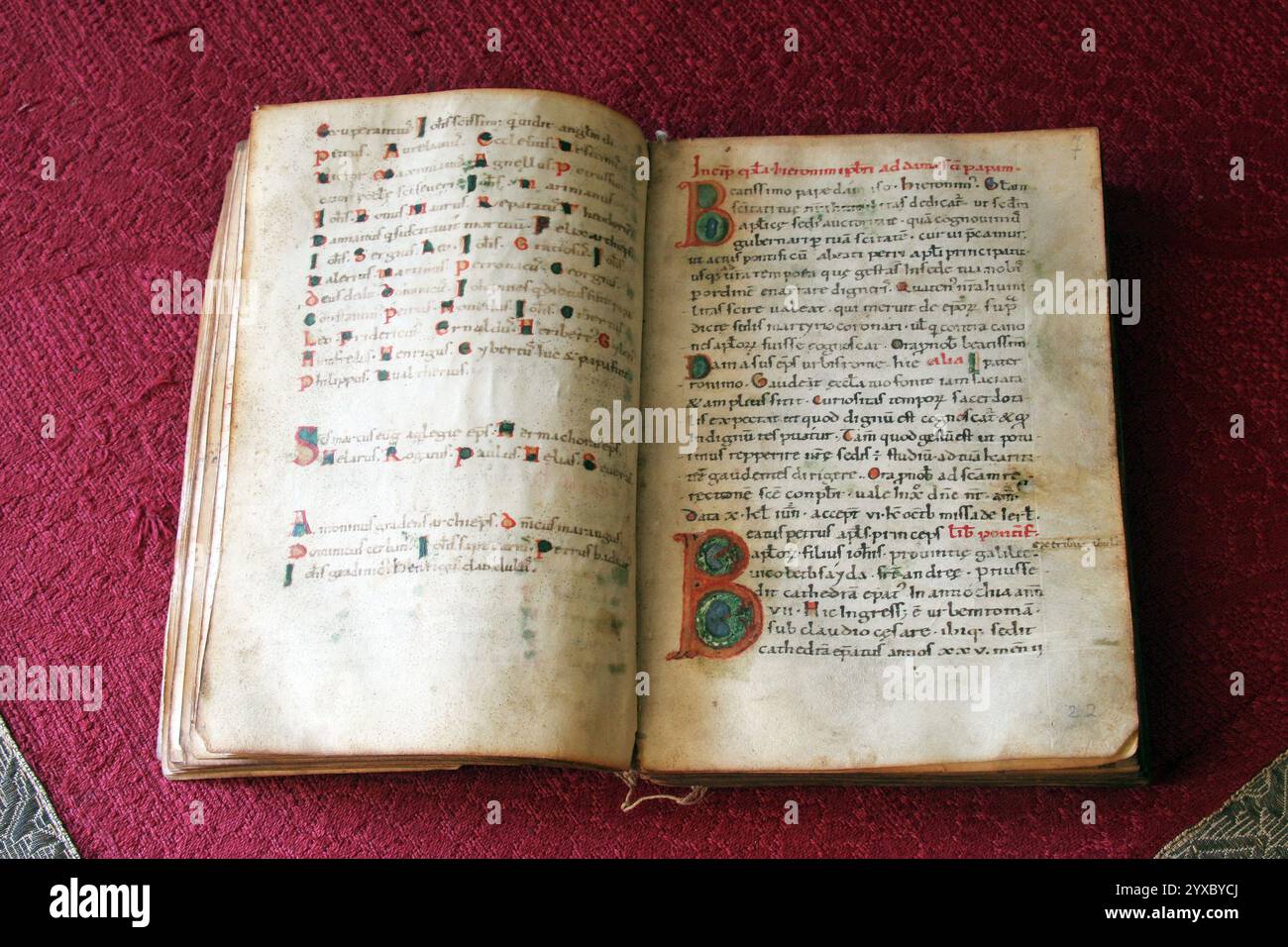 Œuvres de Saint Augustin XIVe siècle, trésor des Abbés dans l'église Saint Marc à Korcula, île de Korcula, Croatie Banque D'Images