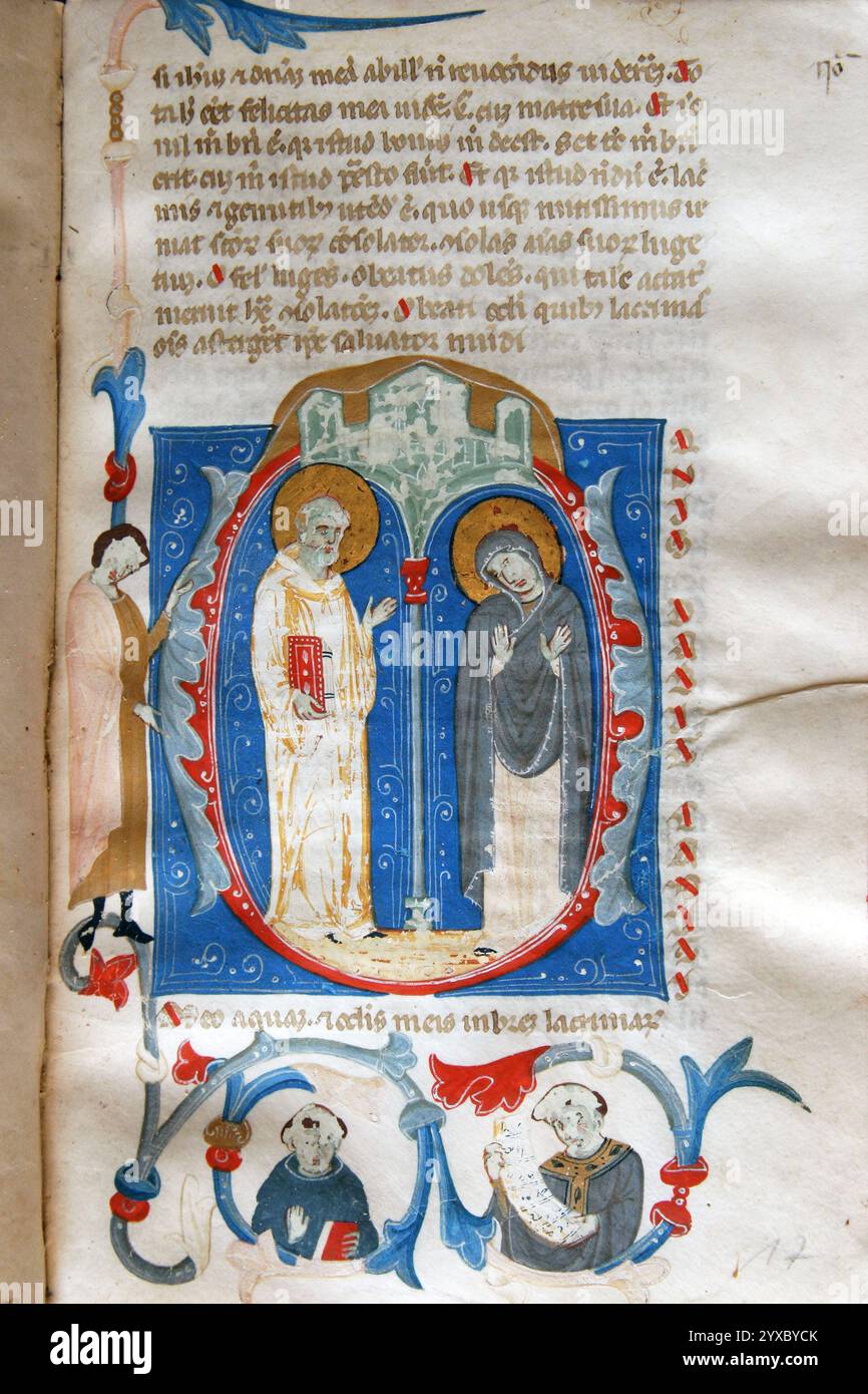 Œuvres de Saint Augustin XIVe siècle, trésor des Abbés dans l'église Saint Marc à Korcula, île de Korcula, Croatie Banque D'Images