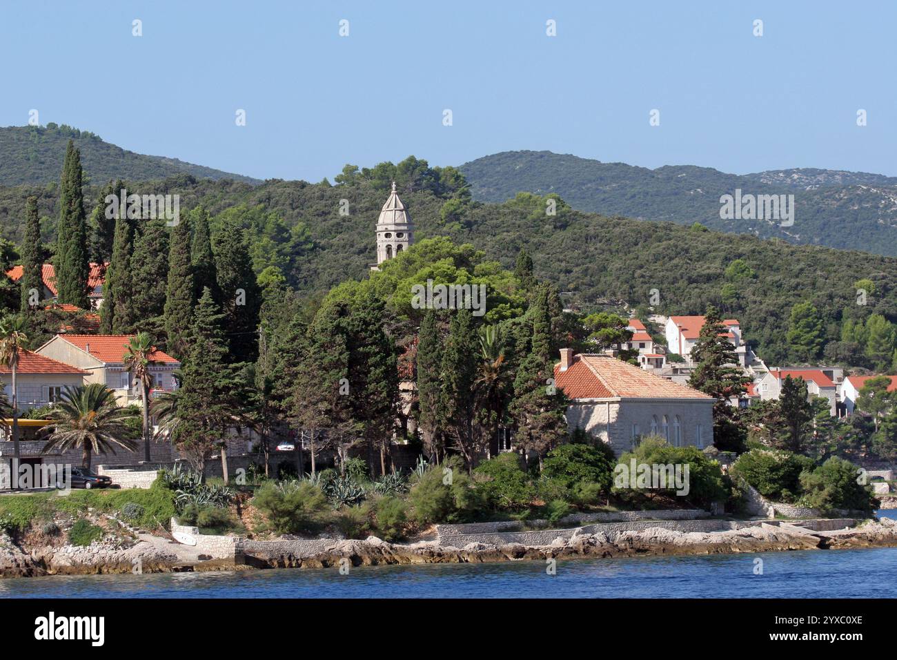 Monastère dominicain et église Saint-Nicolas à Korcula, île de Korcula, Croatie Banque D'Images