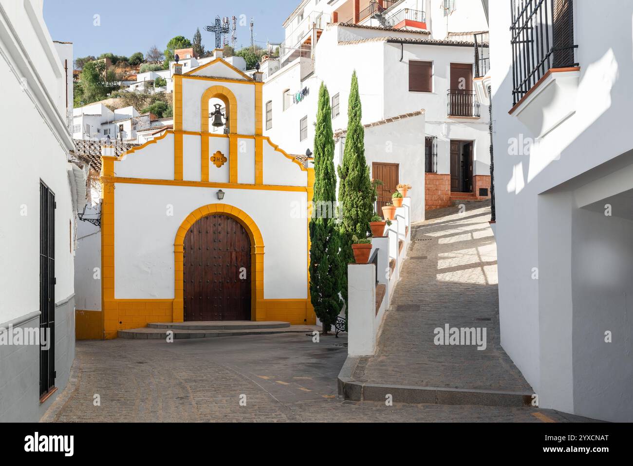 Ermitage de San Benito à Setenil de las Bodegas, Cadix, Andalousie, Espagne. Banque D'Images