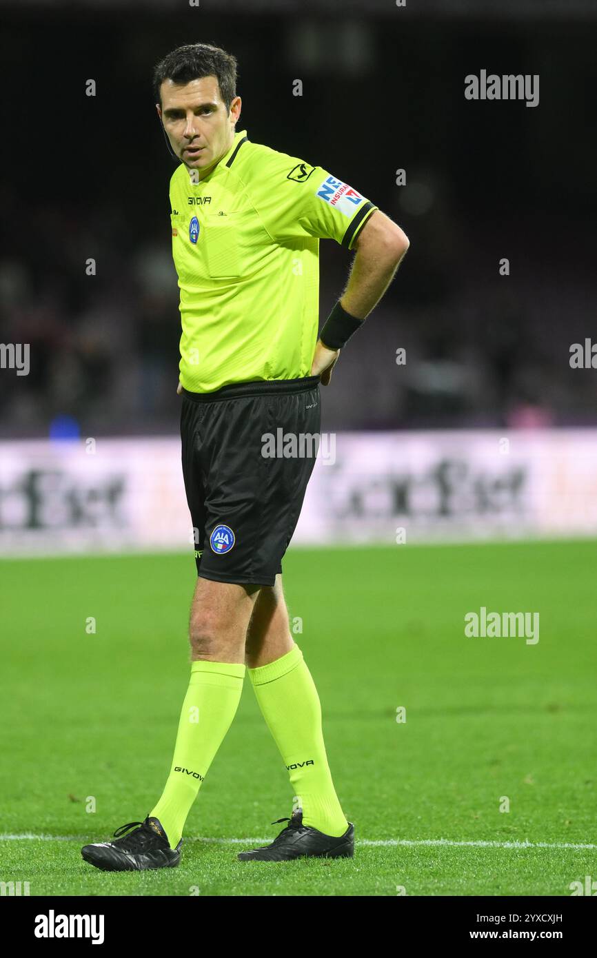 Salerne, Italie, 15 décembre,2024 Davide Ghersini L'arbitre lors de la Serie B BKT entre US Salernitana 1919 vs SS Juve Stabia :Agostino Gemito/ Alamy Live News Banque D'Images