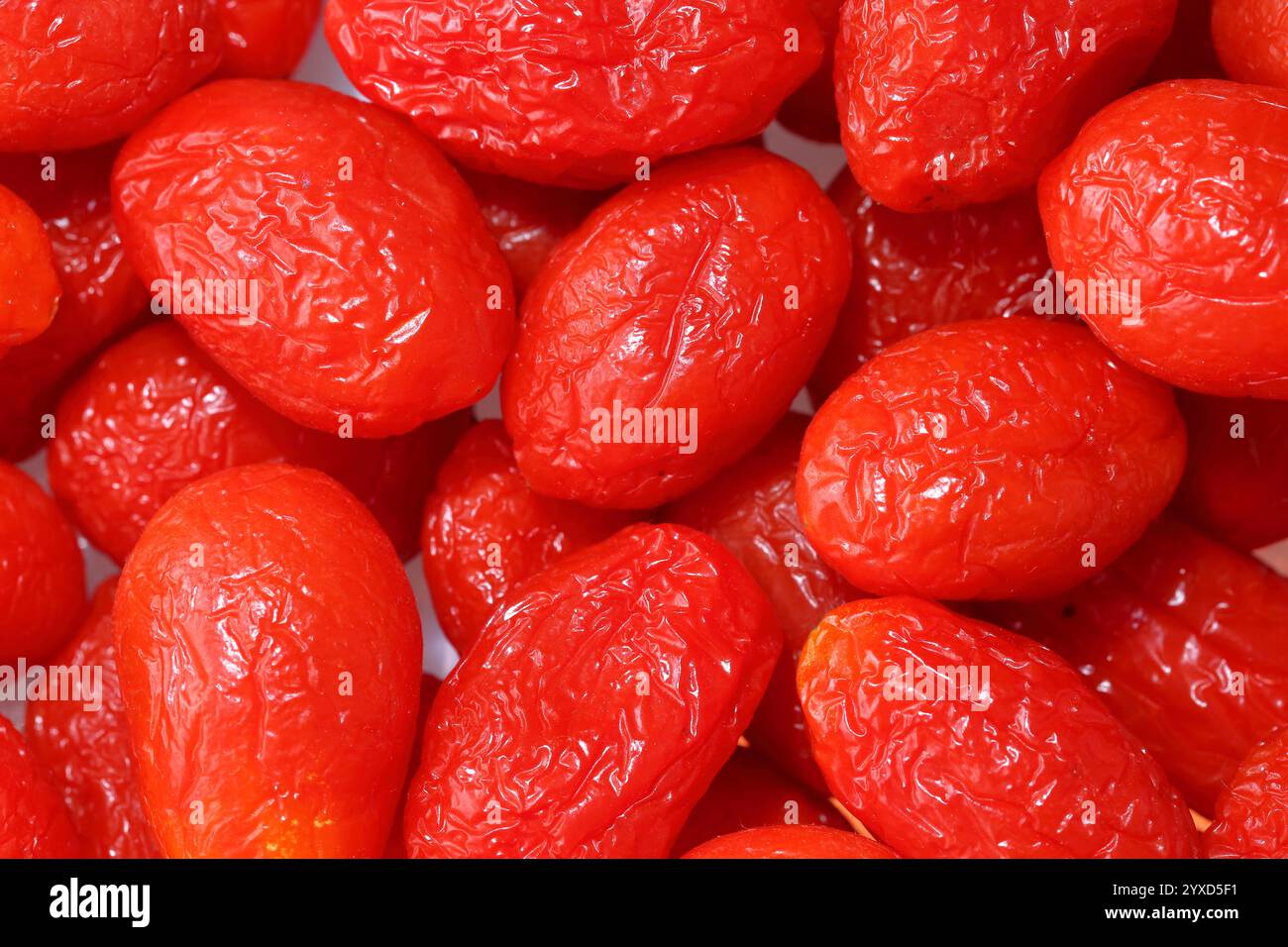 Gros plan de texture de tomates froissées, texture détaillée de légumes de tomates froissées. Banque D'Images