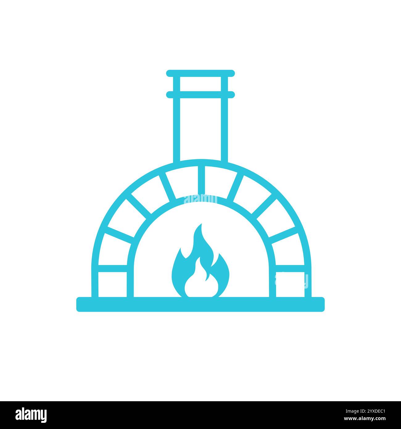 Icône extérieure de four à pizza au feu de bois. Isolé sur fond blanc. À partir du jeu d'icônes bleues. Illustration de Vecteur Icône extérieure de four à pizza au feu de bois. Isolé sur fond blanc. À partir du jeu d'icônes bleues. Illustration de Vecteur