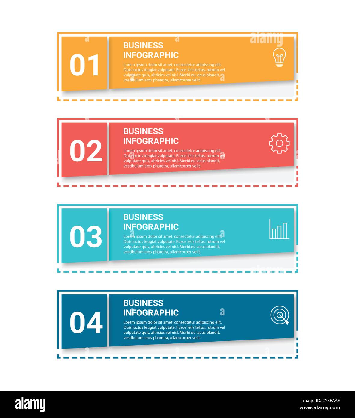 Modèle d'infographie moderne. Conception créative d'éléments de cercle avec des icônes de marketing. Concept d'entreprise avec 4 options, étapes, sections. Illustration de Vecteur