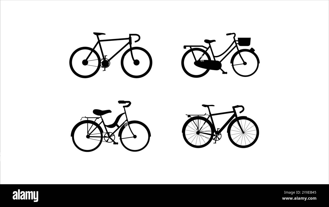 Illustrations de vélo vectoriel : parfait pour les aventures en plein air, la marque sportive et les créations numériques Illustration de Vecteur