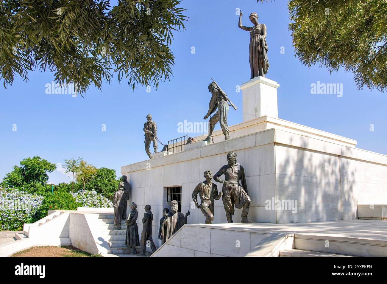 Monument de la liberté, vieille ville, Lefkosia, district de Nicosie, République de Chypre Banque D'Images