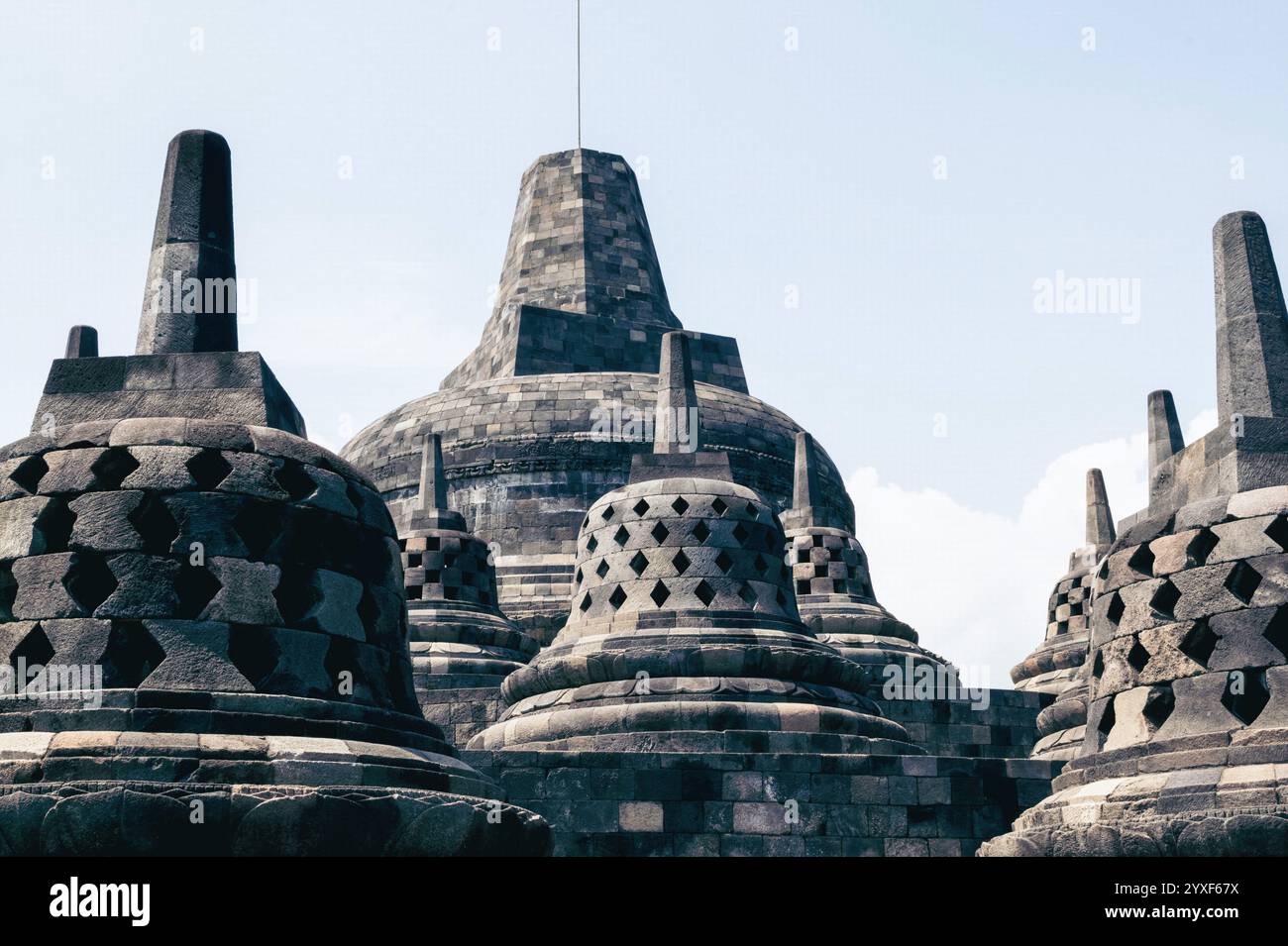 Temple Borobudur 2025, Java central, Indonésie. Temple bouddhiste dans le centre de Java, merveilleux voyage en Indonésie Banque D'Images
