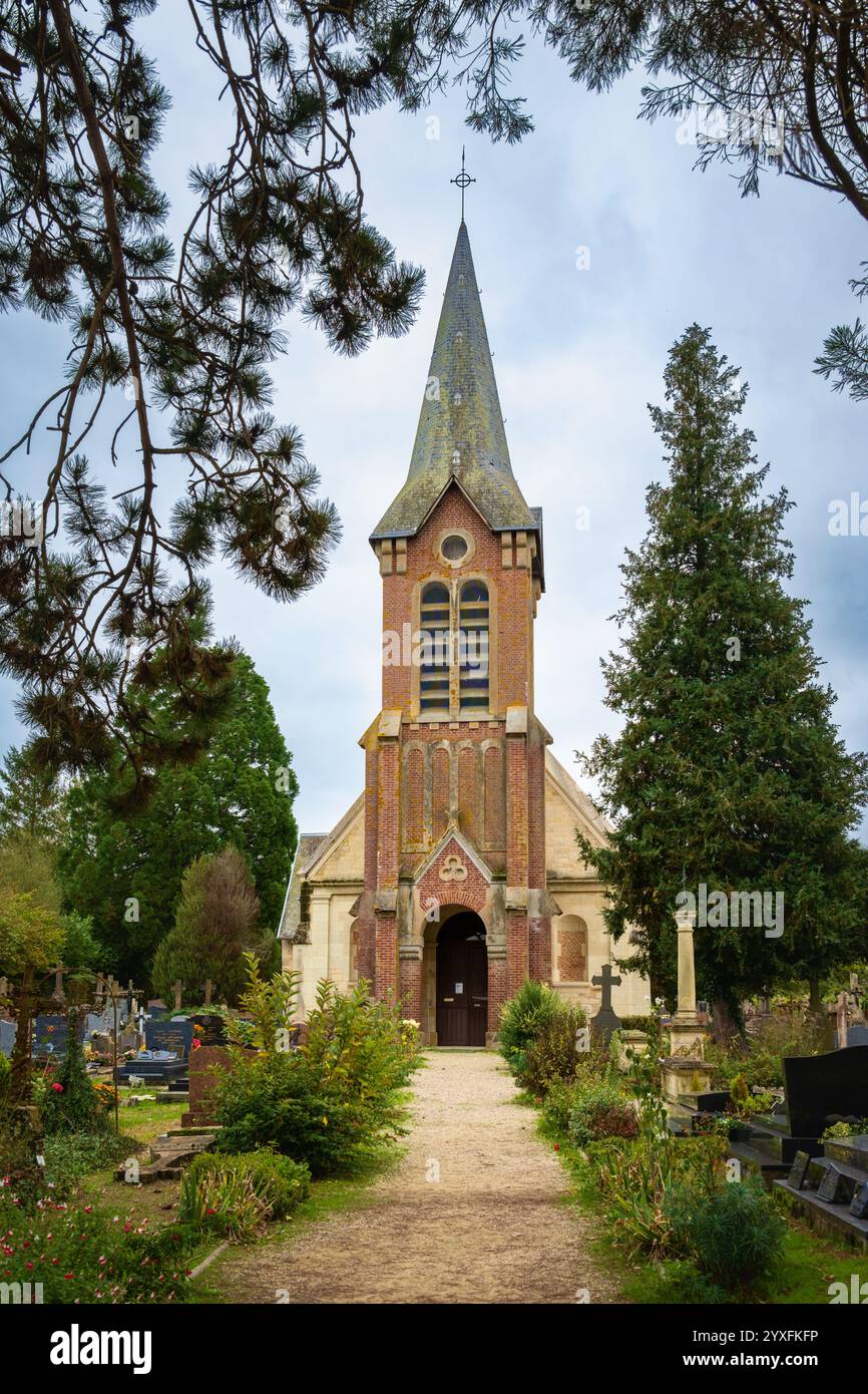 Eglise Saint Martin Church, Beuvron en Auge, Normandie, France, Banque D'Images